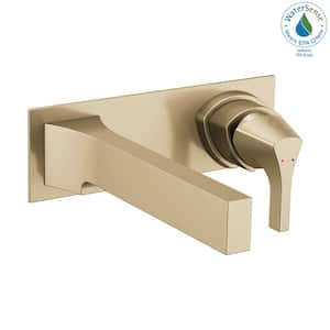 Zura Single-Handle Wall Mount Bathroom Faucet Trim Kit in Champagne Bronze (Valve Not Included)