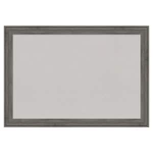 Regis Barnwood Grey Narrow Wood Framed Grey Corkboard 27 in. x 19 in. Bulletin Board Memo Board