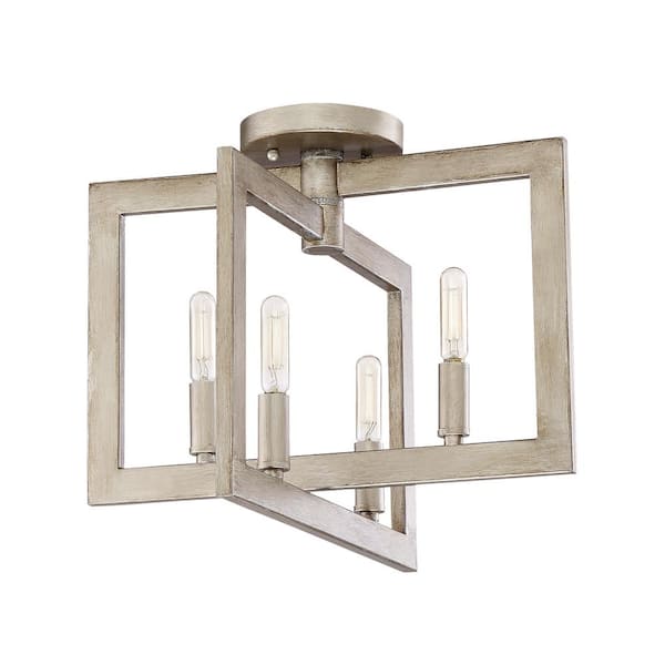 CRAFTMADE Portrait 14.5 in. 4-Light Gold Twilight Transitional Semi-Flush Mount with No Bulbs Included