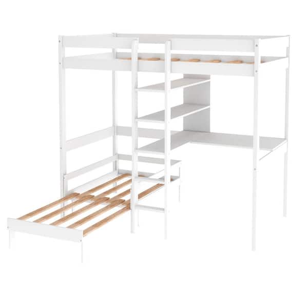 l shaped double loft bed