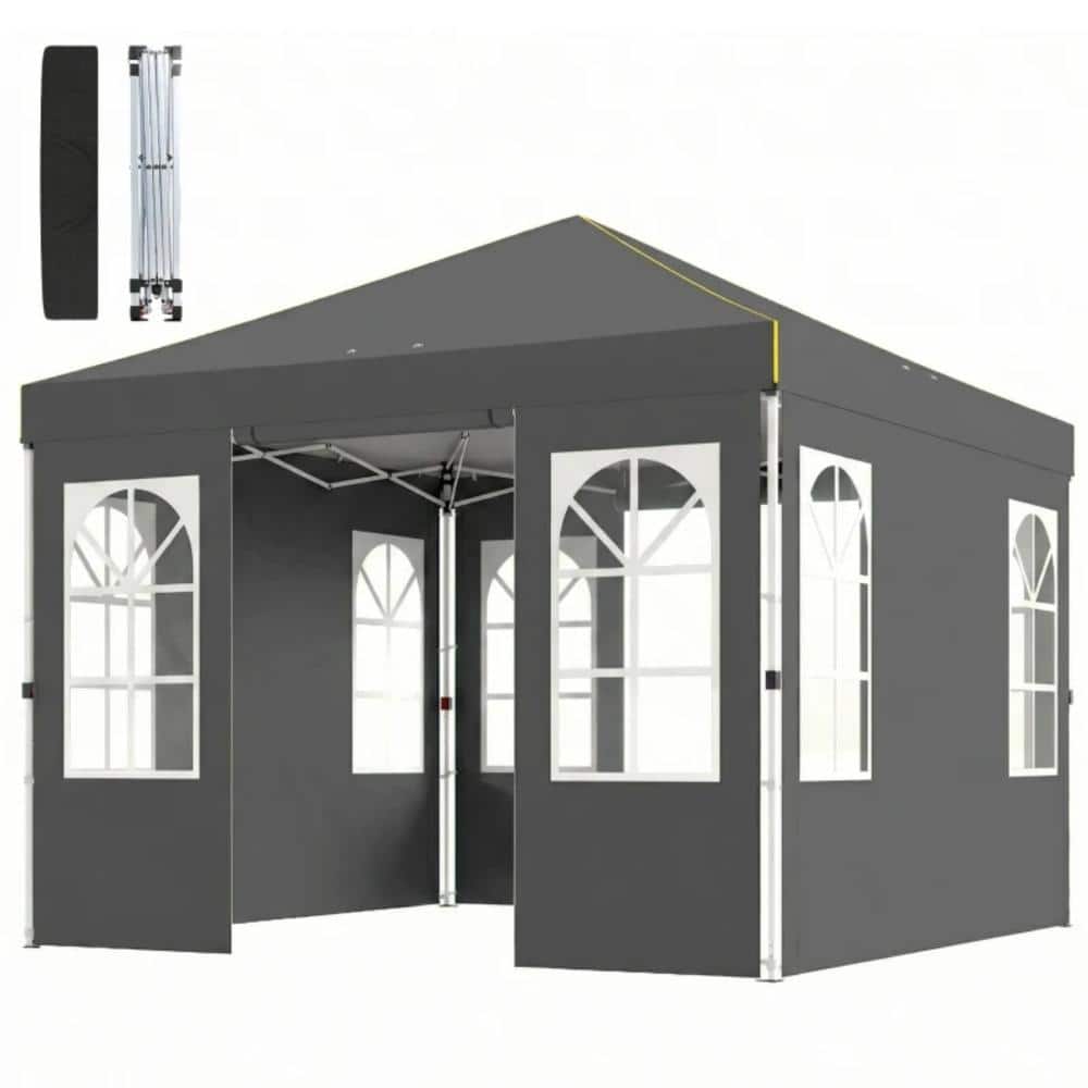 10 ft. x 10 ft. Dark Gray Canopy Tent, Stable Pop Up Canopy Tent,Portable Instant Canopy Shelter price history on PriceWatchPro