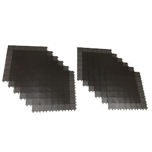 Brown Regenerated 22 in. x 22 in. Polypropylene Interlocking Floor Mat System (Set of 12 Tiles)