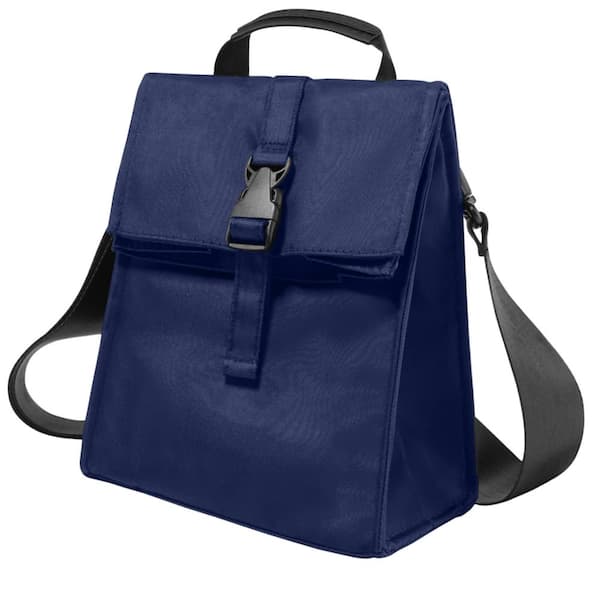 Insulated Foldable Lunch Bag with Adjustable Shoulder Strap, Lightweight Portable Lunch Box for Work, Picnic, Hiking and