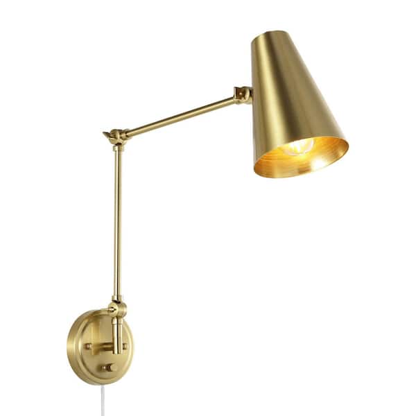 Mysterieus nemen staan WINGBO Gold Swing Arm Wall Lamp, Modern Adjustable Wall Mounted Sconce  WBWL-Y041-GD - The Home Depot