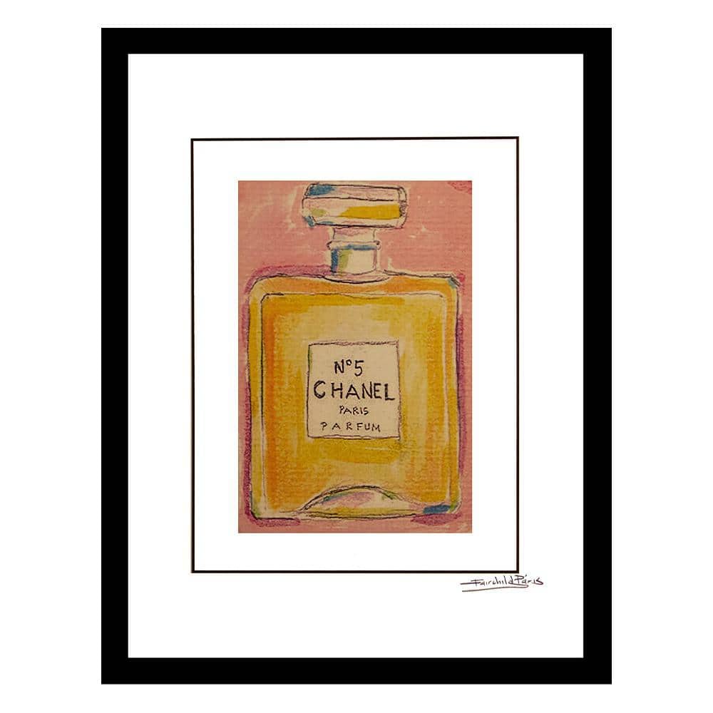Vintage Designer Fashion Perfume Bottle by Fairchild Paris 1 Piece Framed Graphic Print Abstract 18 in. x 14 in. price history on PriceWatchPro