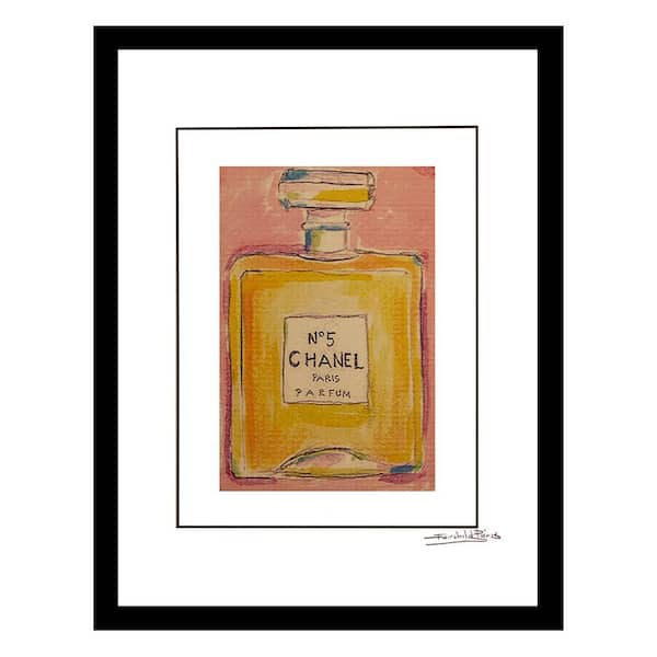 VENICE BEACH Collections Vintage Designer Fashion Perfume Bottle by Fairchild Paris 1 Piece Framed Graphic Print Abstract 18 in. x 14 in.