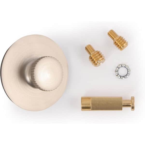 SUPPLYGIANT Lift and Turn Tub Drain Stopper, 5/16 or 3/8 Inner Bathtub Shoe Bathtub Drain Assembly Nickel Plated Finish