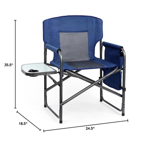 Lawn Chairs with Side Pockets Carry Straps Metal Frame
