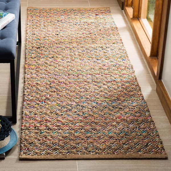 Cape Cod Red/Natural 2 ft. x 8 ft. Distressed Geometric Runner Rug