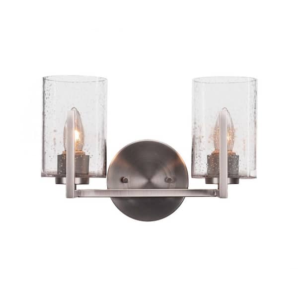 Unbranded Cottonwood 12.75 in. 2-Light Graphite Vanity Light