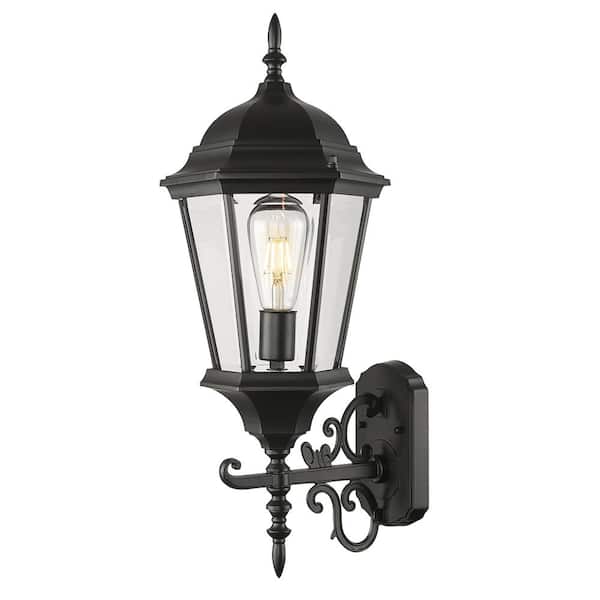 Richmond Collection 1-Light Matte Black Outdoor Wall Lantern Sconce