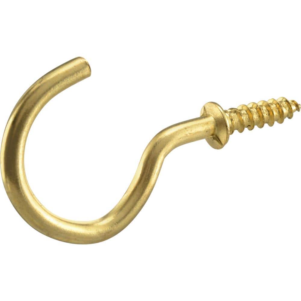 Wickes Brass Double Picture Hook No.3 - 33 x 25mm - Pack of 10