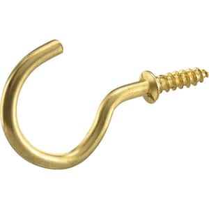 7/8 in. Matte Brass Cup Hook (40-Pack)