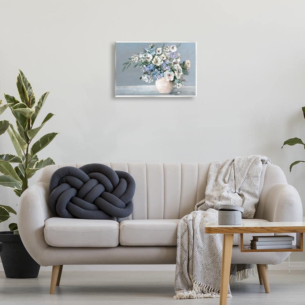 Elegant Blooms on Blue by Sally Swatland Unframed Nature Graphic Art Print 13 in. x 19 in. price history on PriceWatchPro