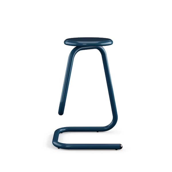Paperclip70 26 in. Blue Metal Counter Stool