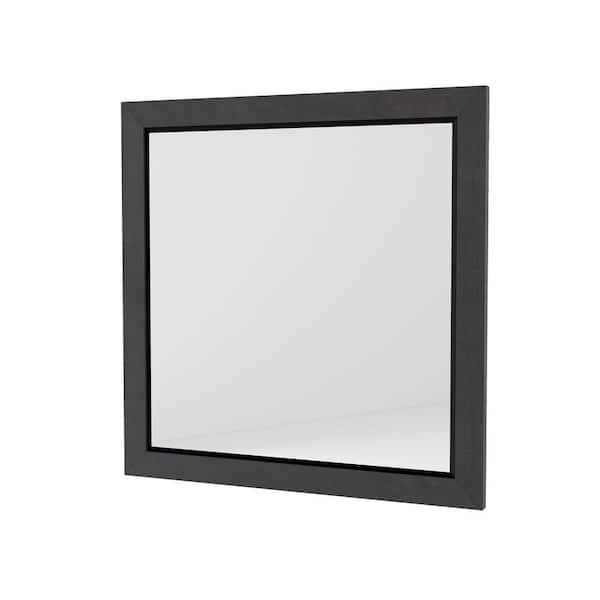 Furniture of America Alarcon 38.25 in. x 38.13 in. Classic Rectangle Framed Gray Vanity Mirror
