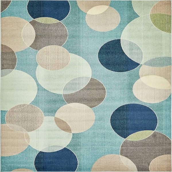 Unique Loom Chromatic Seaside Blue 9' 0 x 12' 0 Area Rug