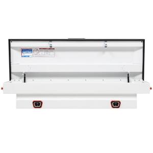 62.5 in. White Steel Compact Truck Tool Box