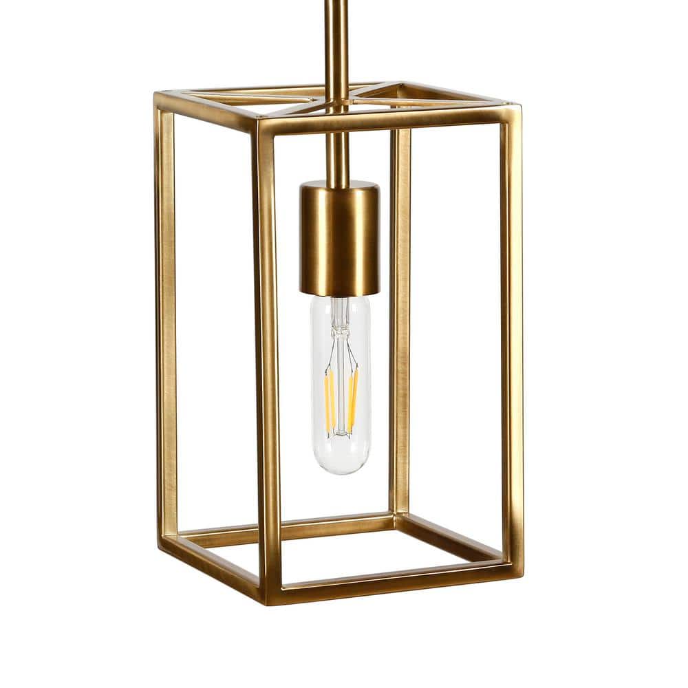 Kilkenny Geometric Brass Square Pendant with 8 ft Cord