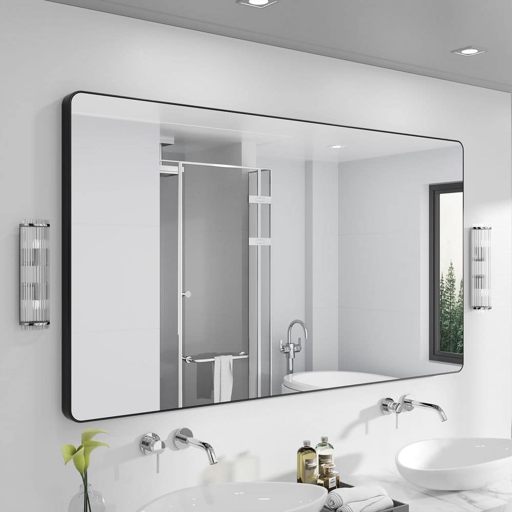 72 in. W x 36 in. H Rectangular Modern Aluminum Micro-Arc Framed bathroom Vanity Mirror price history on PriceWatchPro