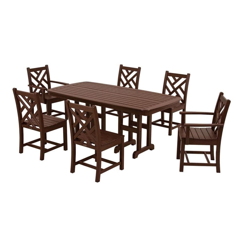 chippendale 7 piece dining set polywood