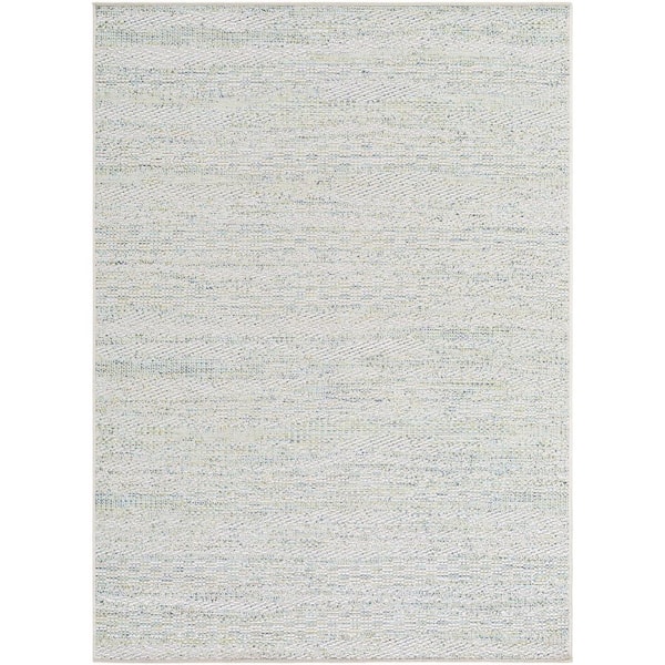 Crete Light Grey Cottage 8 ft. x 10 ft. Indoor/Outdoor Area Rug
