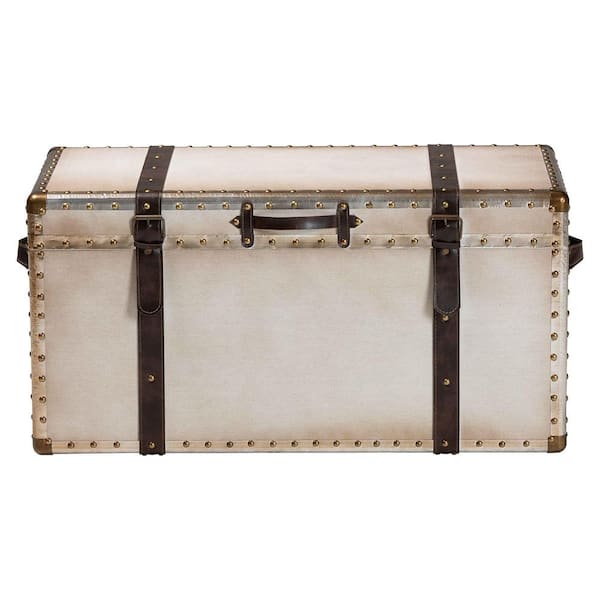 パンツ drawers PILE TRUNKS beige Baxton Studio Nevio Beige Storage Trunk 31.9 in. 253-14073-HD