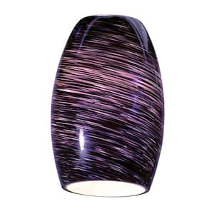 4.7 in. Purple Swirl Glass Shade