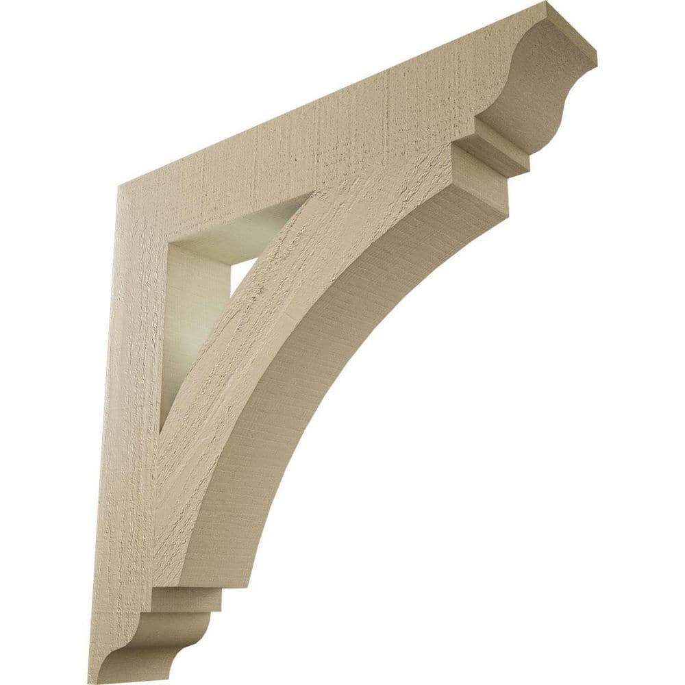 5.5 in. x 32 in. x 32 in. Thorton Traditional Rough Cedar Woodgrain Timberthane Polyurethane Bracket, Primed Tan price history on PriceWatchPro