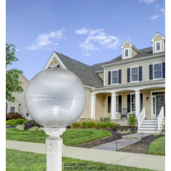 SOLUS 12 in. Prismatic Acrylic Clear Globe with 5.25 in. Neckless