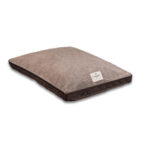 40 in. x 30 in. Piping Chocolate Quilted Microsuede Pet Bed