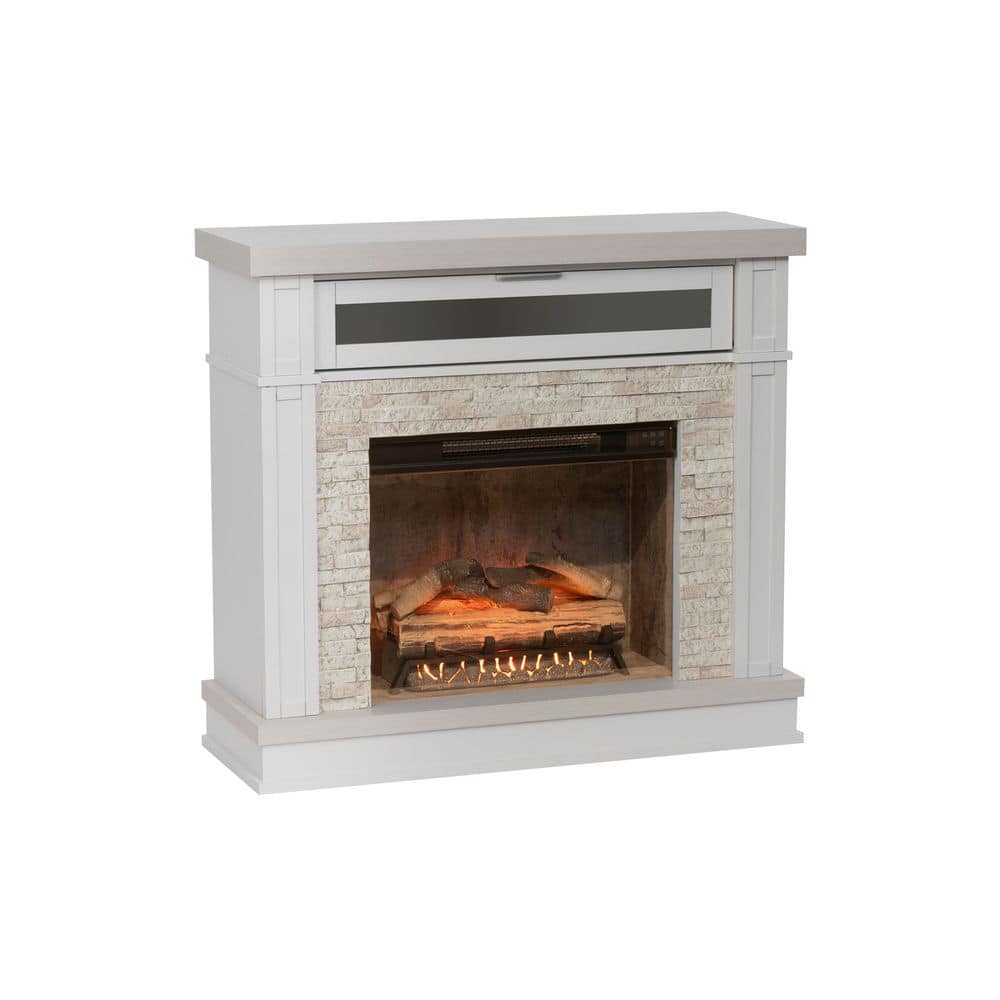 Ephersyn 40 in. Freestanding Electric Fireplace TV Stand in White price history on PriceWatchPro