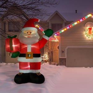 10 ft. Santa Claus with Gift Bag Christmas Inflatable with Lights