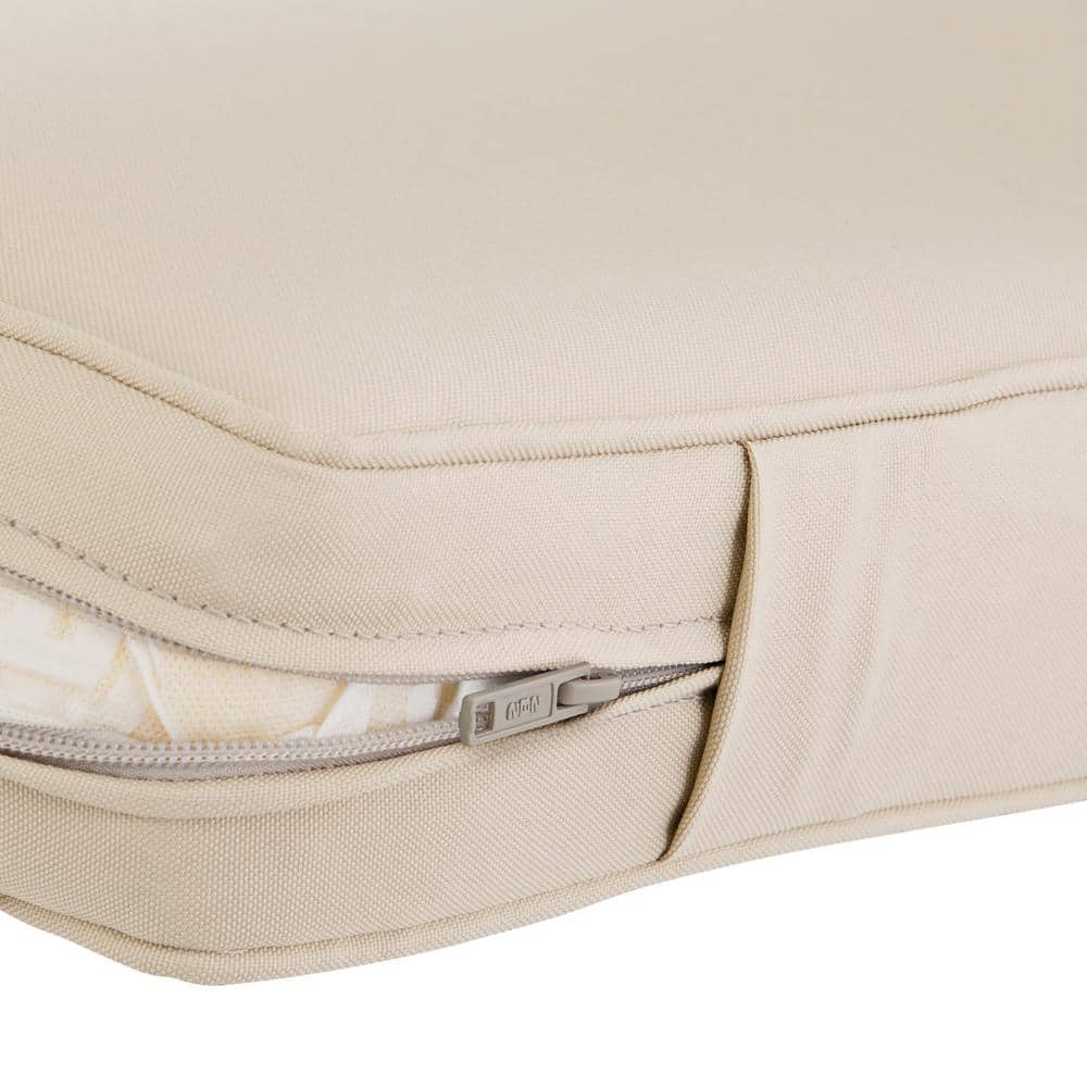 Antique Beige Weather-Resistant Patio Bench Cushion Cover, 59" x 18"