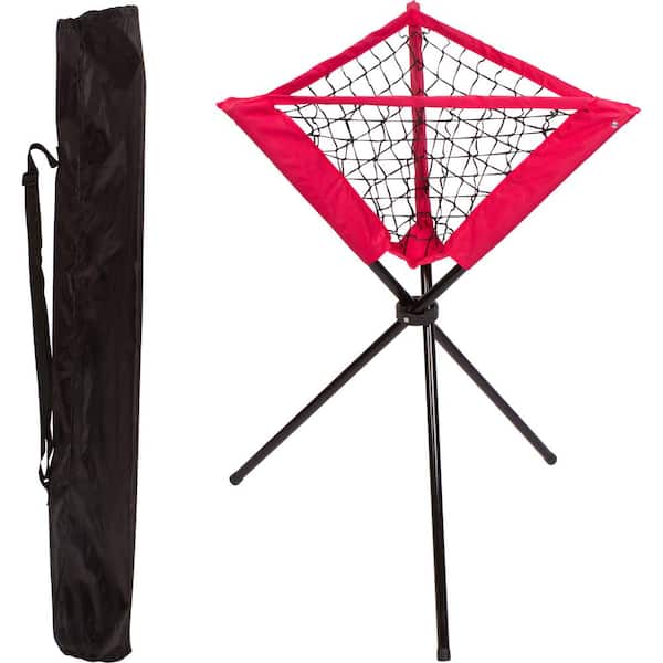 Portable Baseball or Softball Batting Ball Training Practice Caddy with Carry Bag