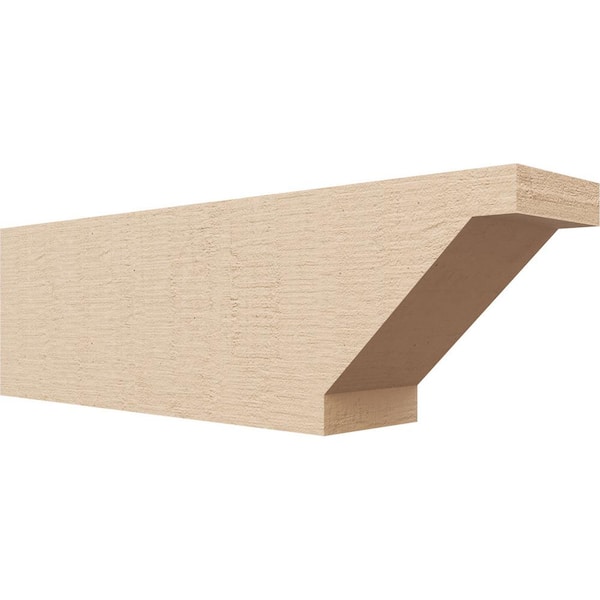 Ekena Millwork 4-in. x 6-in. x 20-in. Burlington Woodgrain, Primed Tan Timberthane Polyurethane Rafter Tail Brace