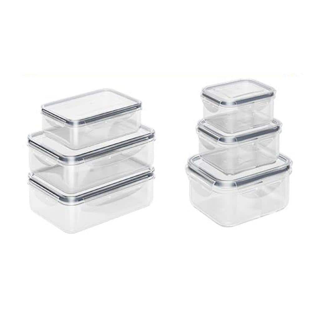 20-Pack Clear Plastic Food Storage Containers, Airtight, Stackable