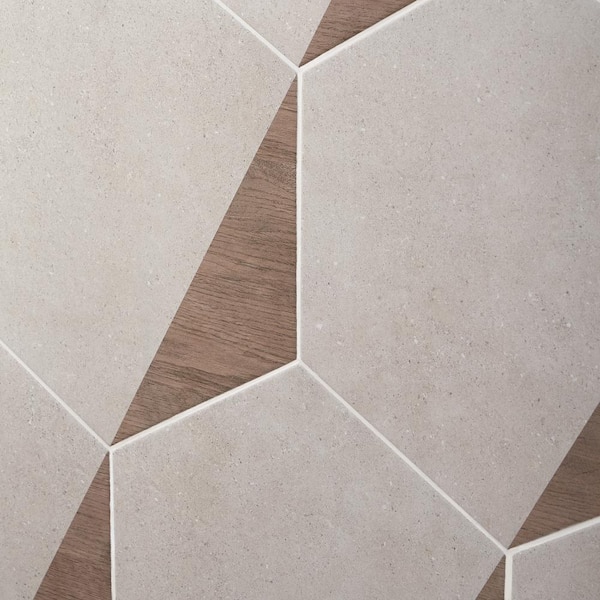Ivy Hill Tile Klyda Wood Taupe 12.6 in. x 14.5 in. Matte Hexagon