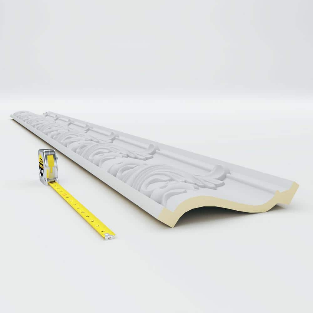 Primed White Polyurethane Alexandria Crown Moulding Sample