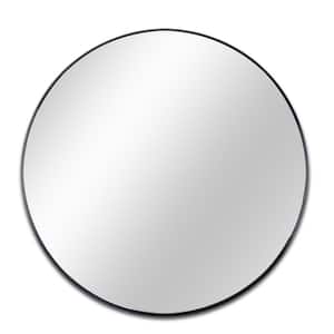 30 in. W x 30 in. H Small Round Aluminum Framed Wall Mount Bathroom Vanity Mirror for living Room