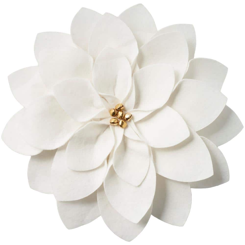 Mina Victory Holiday Pillows White Modern and Contemporary 12 in. x 12