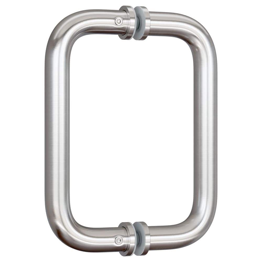 1-Piece Bath Accessory Set in Brushed Nickel, 6 in. Tubular Back-to-Back Shower Door Handle with Metal Washers price history on PriceWatchPro