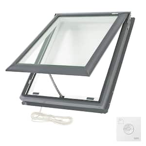 21 in. x 26-7/8 in. Fresh Air Electric Venting Deck-Mount Skylight with Laminated LowE3 Glass