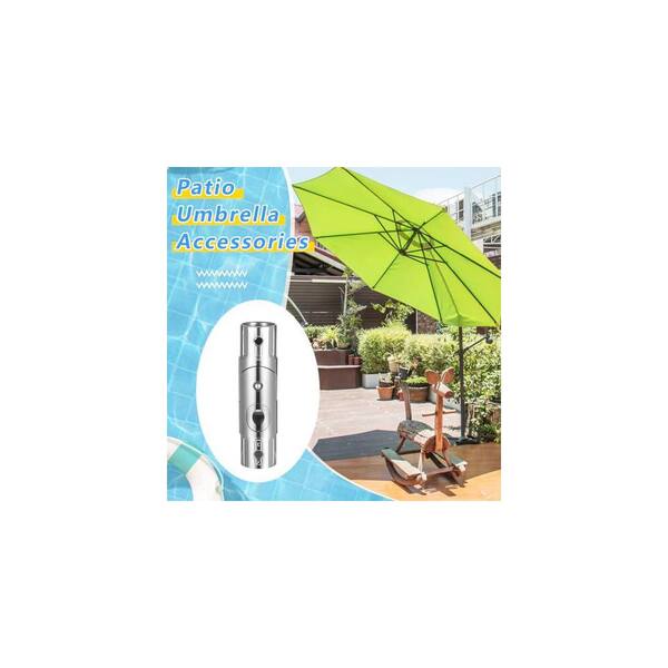 aluminum patio umbrella replacement pole SenQWFa 1.5 Inch Umbrella Pole Replacement Parts Metal Push-Button Tilt Parasol Mounting Bracket Outdoor 2-Pack
