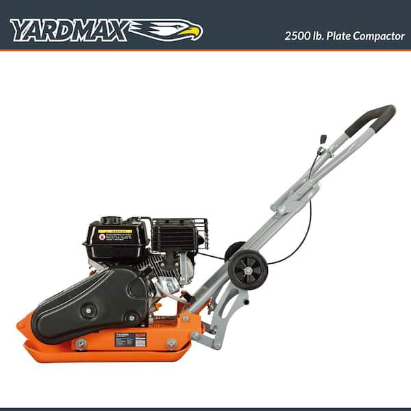 YARDMAX 2500 lb. Compaction Force Plate Compactor 6.5HP/196cc