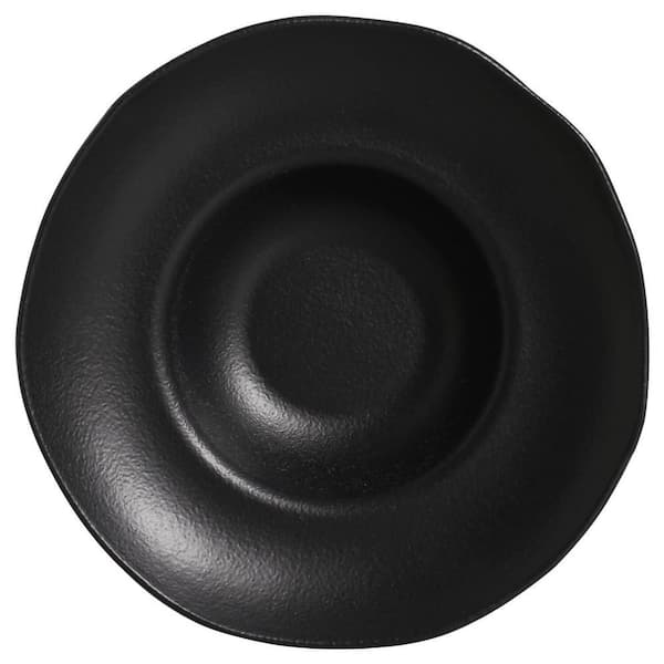 14.6 fl. oz. Matte Black Stoneware Pasta Bowl (Set of 4)