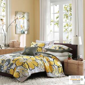 Mi Zone Skylar 3-Piece Yellow/Grey Twin Comforter Set MZ10-074