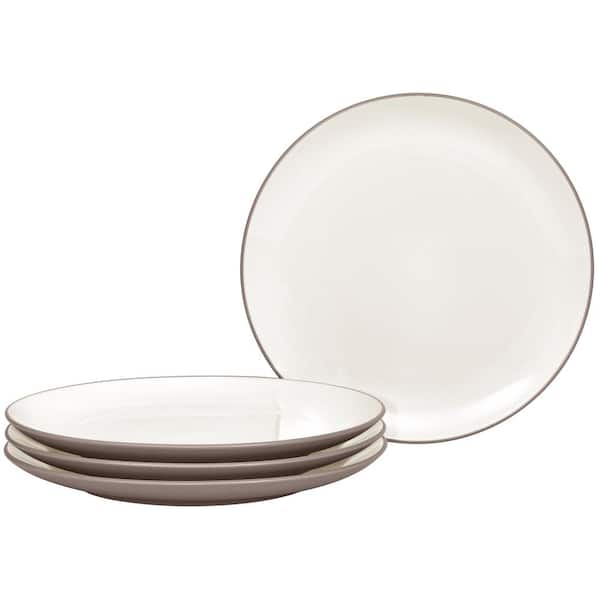 Colorwave Clay 8.25 in. (Tan) Stoneware Coupe Salad Plates (Set of 4)