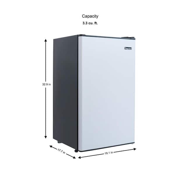 3.3 cu ft in Stainless Steel Look Convenient Magic Chef Compact Refrigerator 