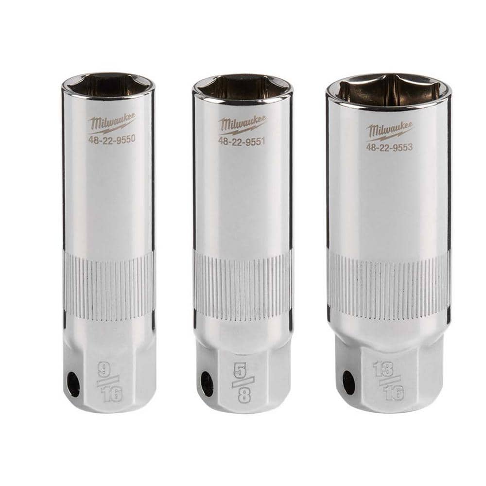 Milwaukee Spark Plug Socket Set (3Piece) 4822955095519553 The